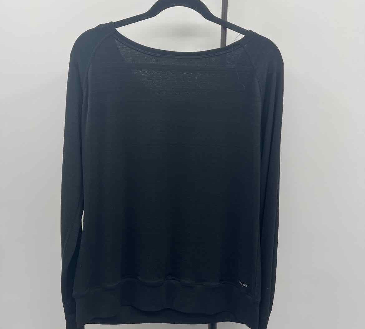 Adidas Junior's Size L Black Solid Long Sleeve Shirt