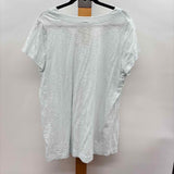 JJill Women's Size L Blue Heathered Short Sleeve Shirt