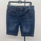 White House Black Market Women's Size 10 Blue Solid Shorts