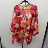 Trina Turk Women's Size L/XL Orange Floral Coverup