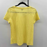 Talbots Women's Size SP Yellow Heathered Short Sleeve Shirt