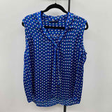 Nine West Women's Size XL Blue Abstract Sleeveless Shirt