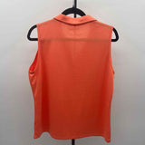Court Haley Women's Size L Orange Solid Sleeveless Shirt