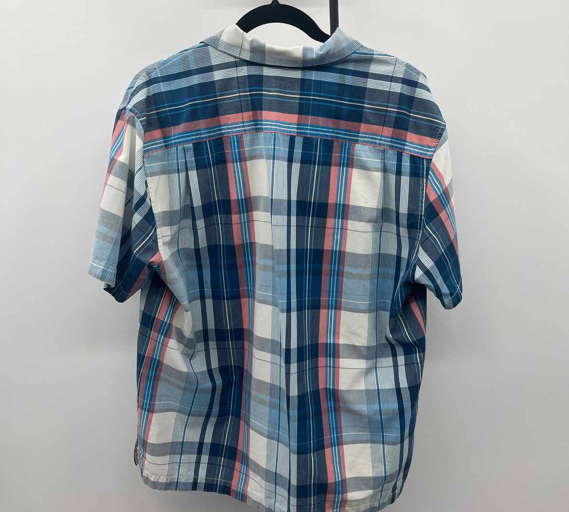 Tommy Bahama Men's Size L Blue Plaid Short Sleeve Shirt