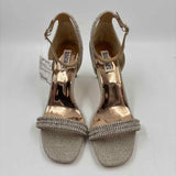 Badgley Mischka Women's Shoe Size 9 Gold Rhinestones Heels