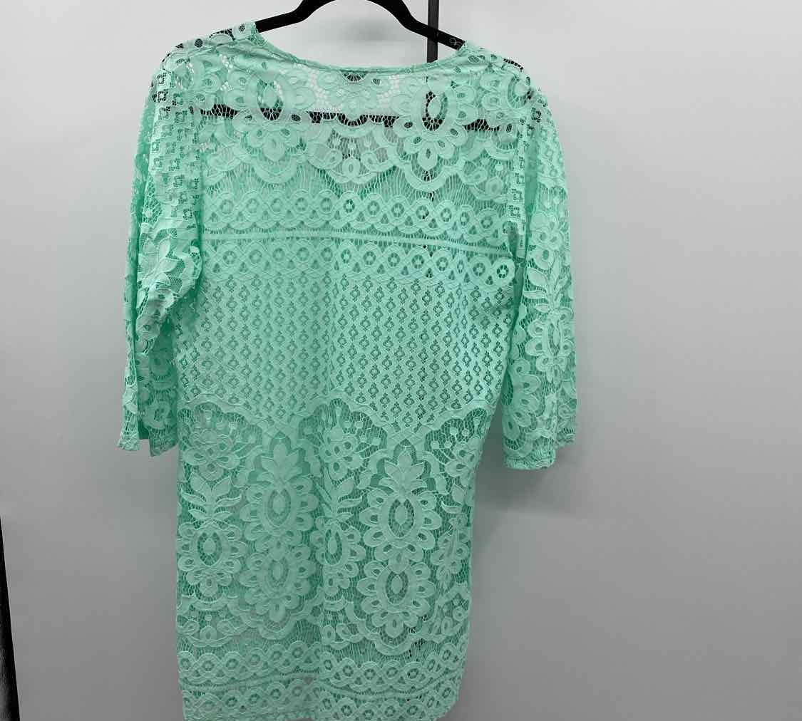 J Valdi Women's Size L Green Lace Coverup