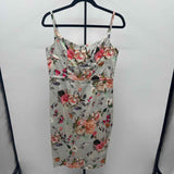 Asos Women's Size 10 Gray Floral Dress