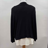 Jessica H Women's Size 2X Black Solid Cardigan