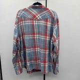 Lucky Brand Men's Size XXL Blue Plaid Long Sleeve Shirt