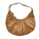 NWOT NATURALIZER Caramel Vegan Leather Pleated Shoulder Bag Purse