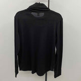 Old Navy Junior's Size M Black Solid Long Sleeve Shirt
