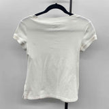 Talbots Women's Size SP White Solid Short Sleeve Shirt