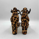 Nine West Women's Shoe Size 8 Tan Animal Print Heels