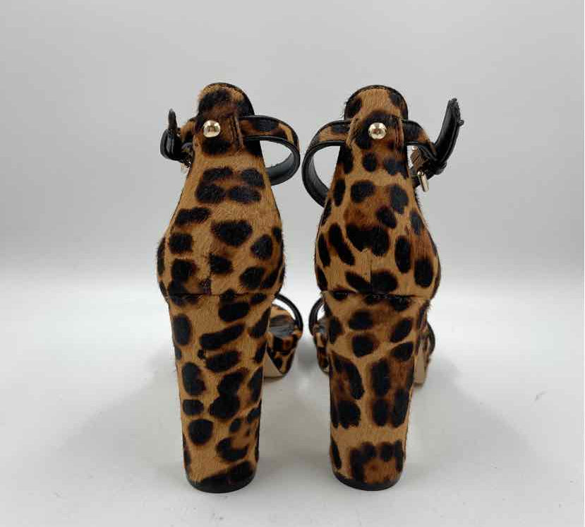 Nine West Women's Shoe Size 8 Tan Animal Print Heels