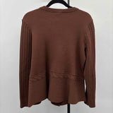Talbots Women's Size 1XP Brown Textured Sweater