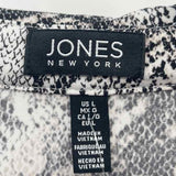 Jones New York Women's Size L Black Snakeskin Long Sleeve Shirt
