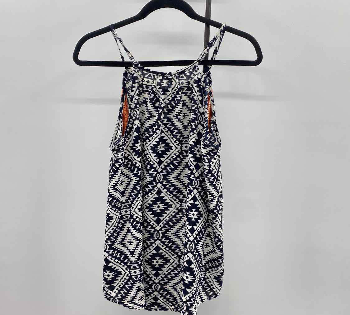 Mystree Women's Size M Black Aztec Tank
