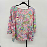 Talbots Women's Size 2X Pink Floral Long Sleeve Shirt