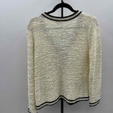 Sioni Women's Size L Ivory Textured Cardigan