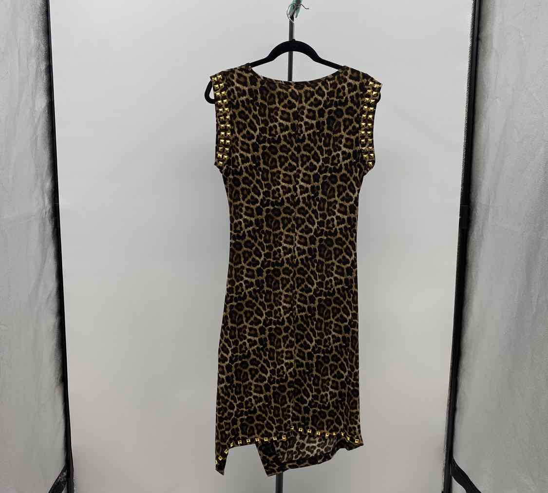 Michael Kors Women's Size 10 Brown Animal Print Dress