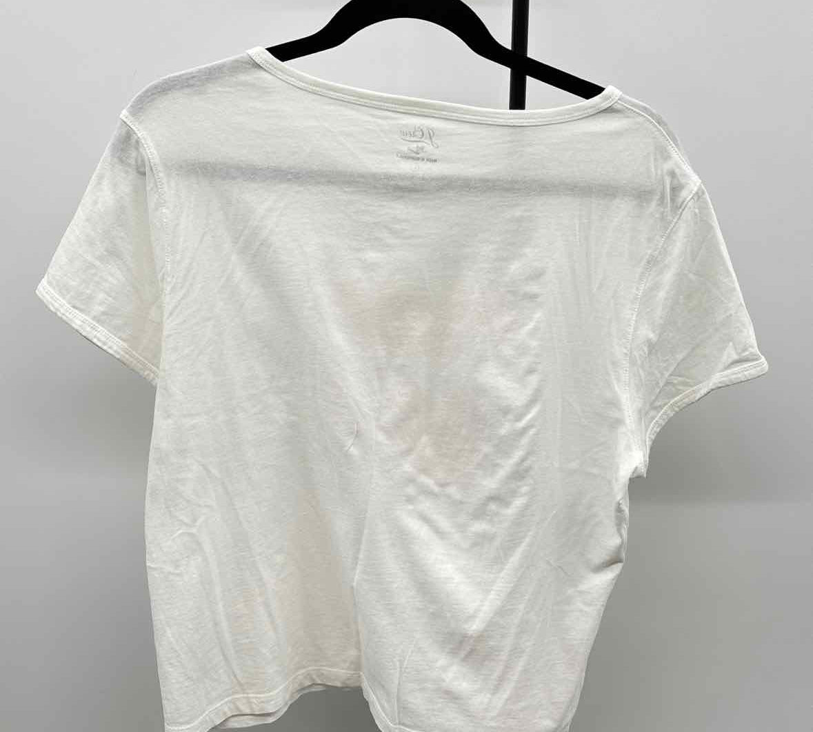 J Crew Women's Size L White Hearts T-Shirt