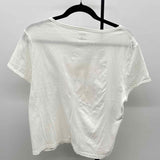 J Crew Women's Size L White Hearts T-Shirt