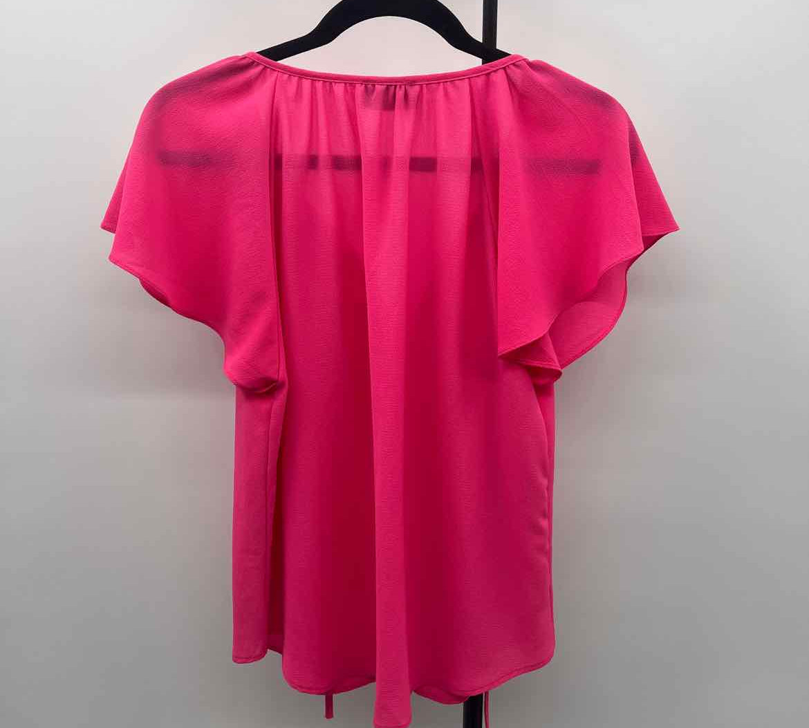 Vici Women's Size S Pink Textured Short Sleeve Shirt