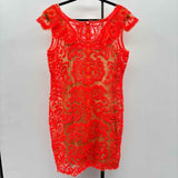 Yoana Baraschi Women's Size 12 Orange Lace Dress
