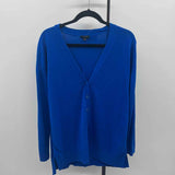 Talbots Women's Size L Royal Blue Solid Cardigan