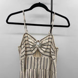 Versona Women's Size 2 Beige Stripe Dress