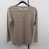 Philosophy Women's Size S Tan Stripe Sweater