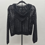 LNA Women's Size XS Black Open Weave Sweater
