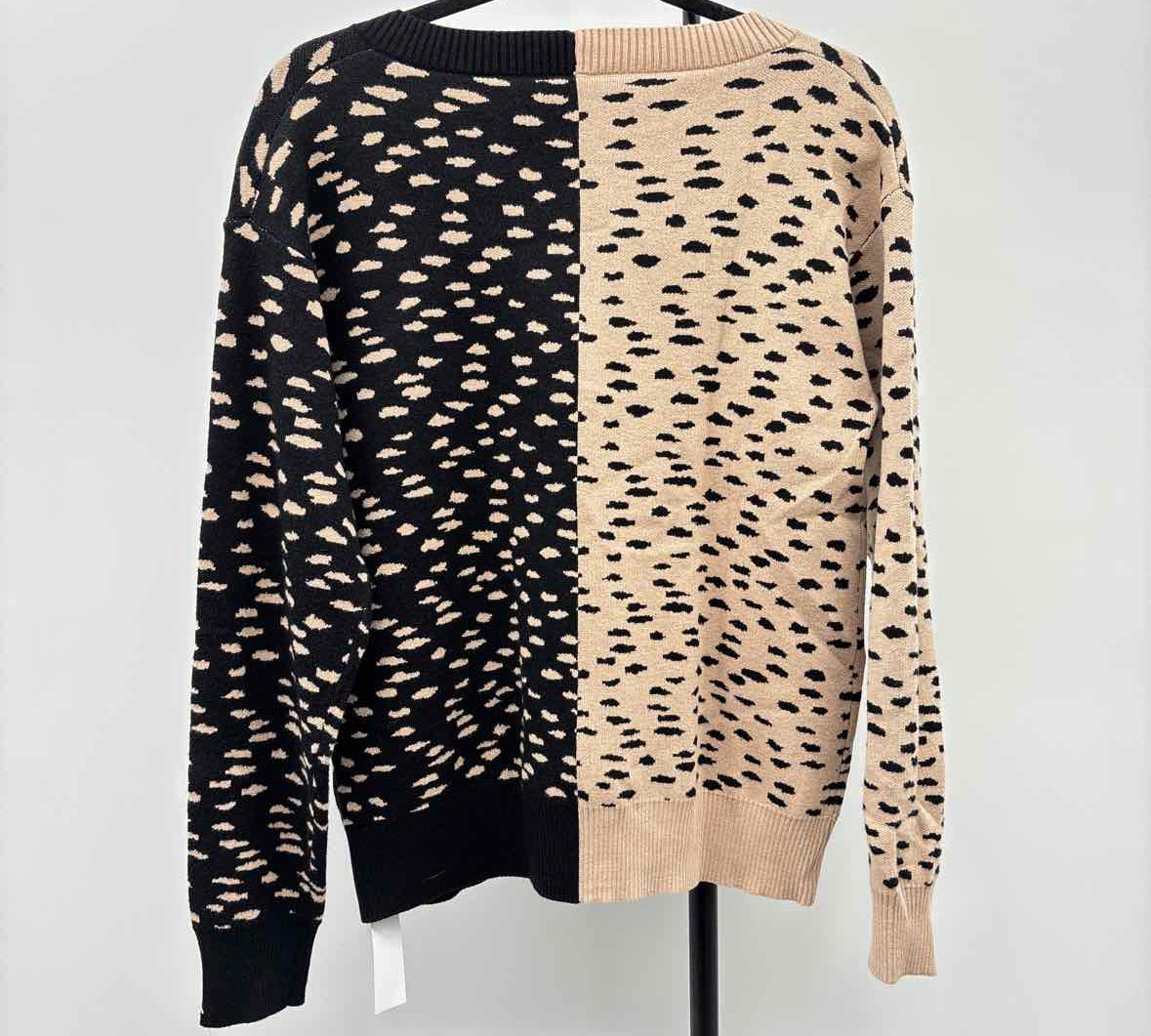 Raikamitu Women's Size S Tan Spotted Cardigan