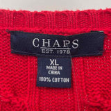 Chaps Women's Size XL Red Cable Knit Sweater