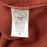 les amis Women's Size M Rust Textured Long Sleeve Shirt
