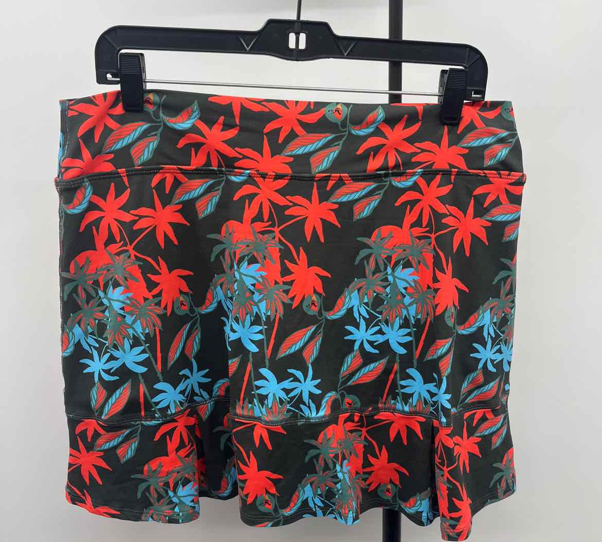 Dona Jo Women's Size 16 Charcoal Palm Trees Skirt