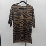 Zara Junior's Size S Brown Zebra Sweater