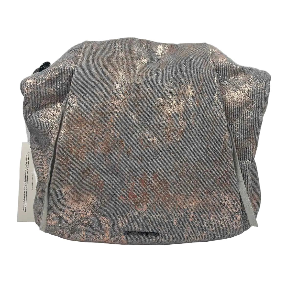 NWT AIMEE KESTENBERG Blue & Rose Gold Shimmer MAVEN Shoulder Bag Purse