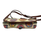 DOONEY & BOURKE Cream & Multi Saddle Logo Camera Bag Crossbody Purse