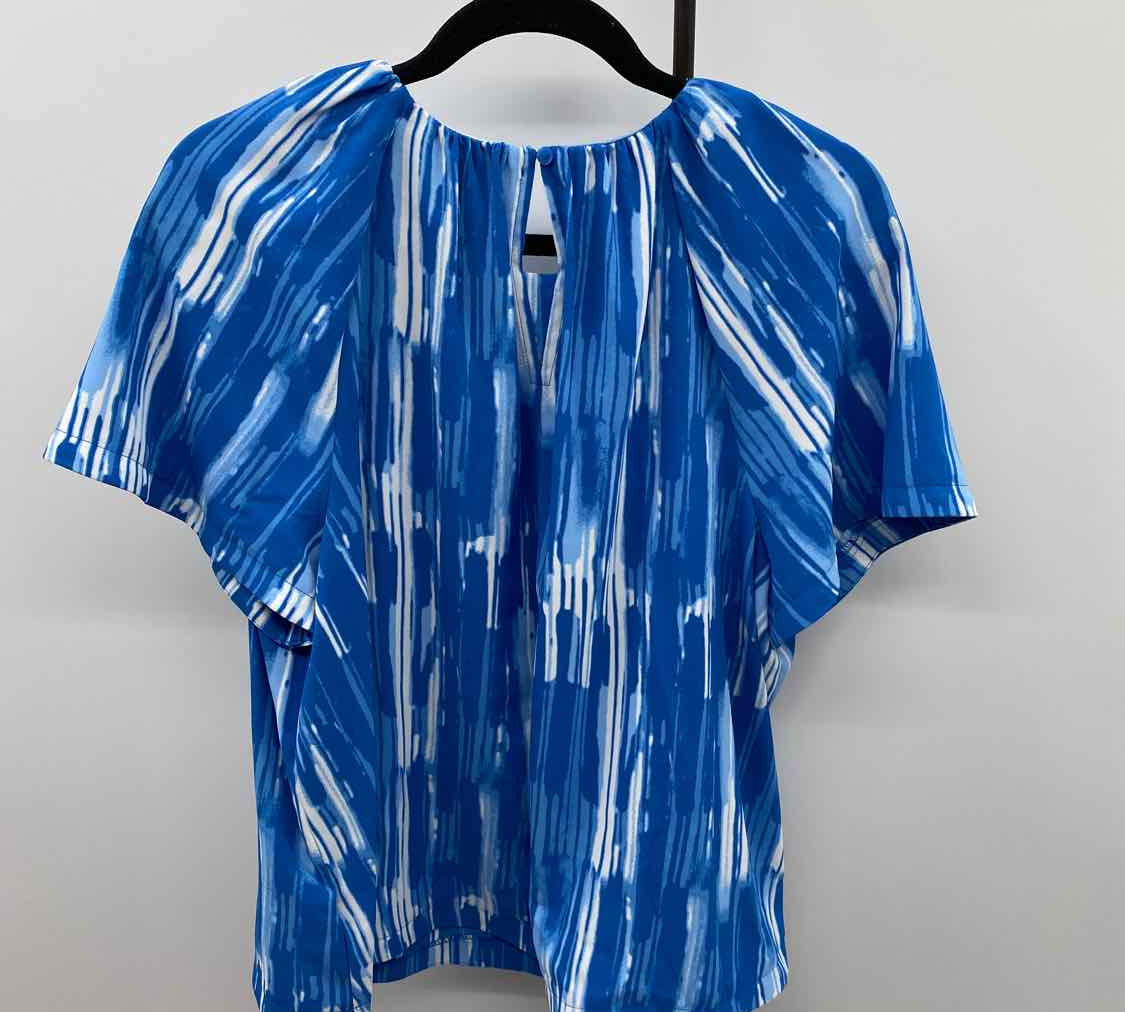 Worthington Women's Size XL Blue lines Short Sleeve Shirt
