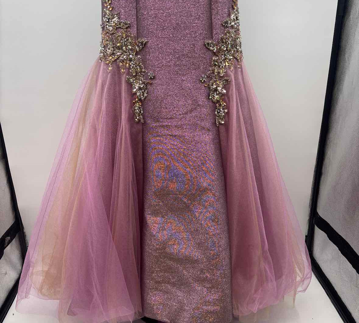 Rachel Allan Women's Size 8 Lilac Shimmer Gown/Evening Wear
