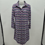 Ellie Kai Women's Size 4 Navy ZigZag Dress