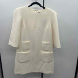 Tuckernuck Women's Size 14 Ivory Solid Dress