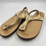 SAS Women's Shoe Size 10.5 Gold Shimmer Sandals
