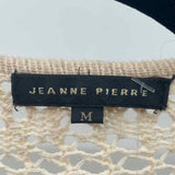 Jeanne Pierre Women's Size M Cream Crochet Cardigan