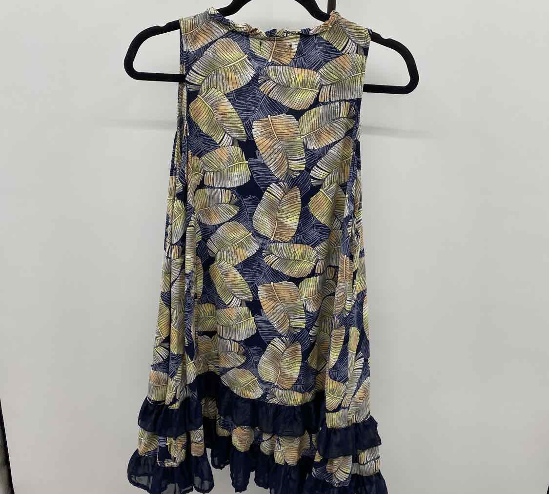 Papillon Women's Size S Navy Leaf Dress