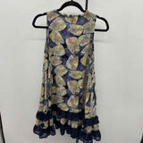 Papillon Women's Size S Navy Leaf Dress