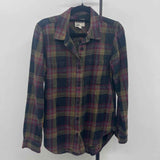 Vans Women's Size S Green Plaid Long Sleeve Shirt