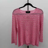 Colette Mordo for SADIMARA Women's Size L Pink Sequins Sweater