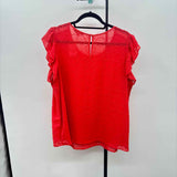 Zac & Rachel Women's Size 1X Watermelon Textured Short Sleeve Shirt